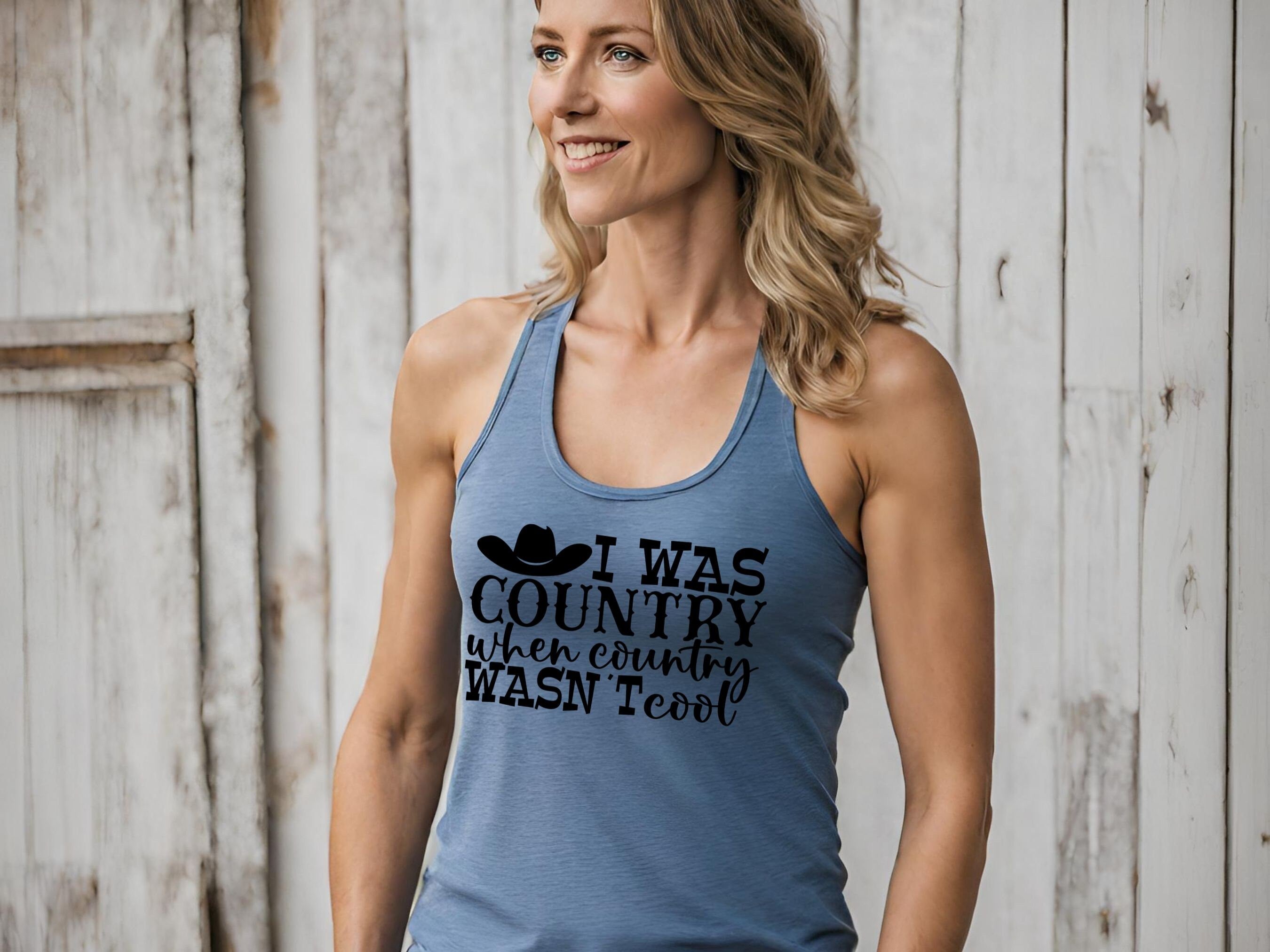 Cowgirl Racerback Tank Top, Country Music Tee, Western Graphic Shirt, Funny Southern Top