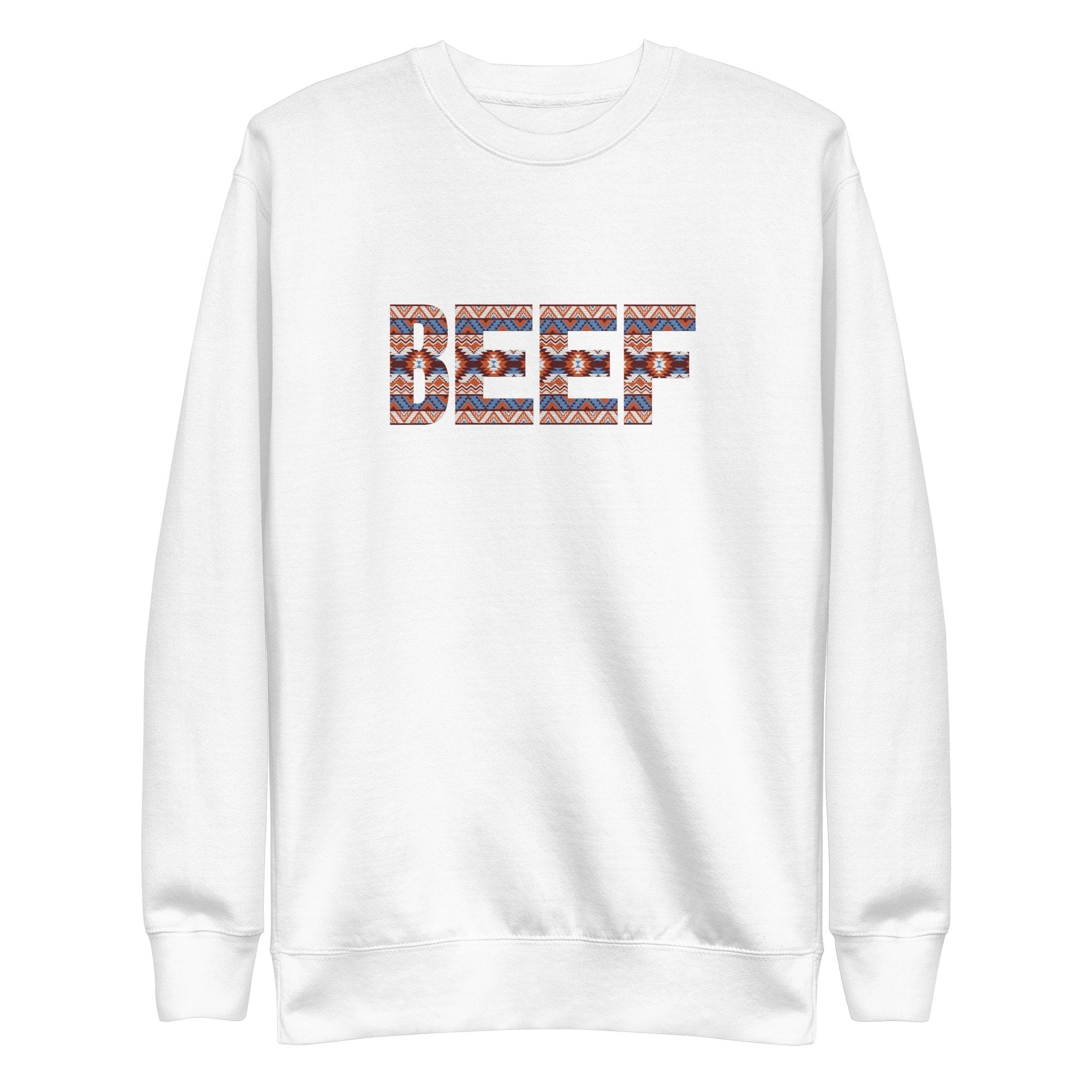 Premium Embroidered BEEF sweatshirt  Country Western Sweatshirt Support Farmers Beef Cows