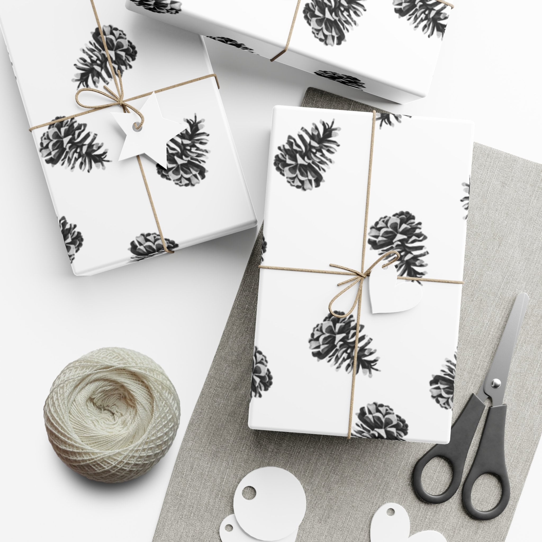 Scandinavian pine cone Gift Wrap