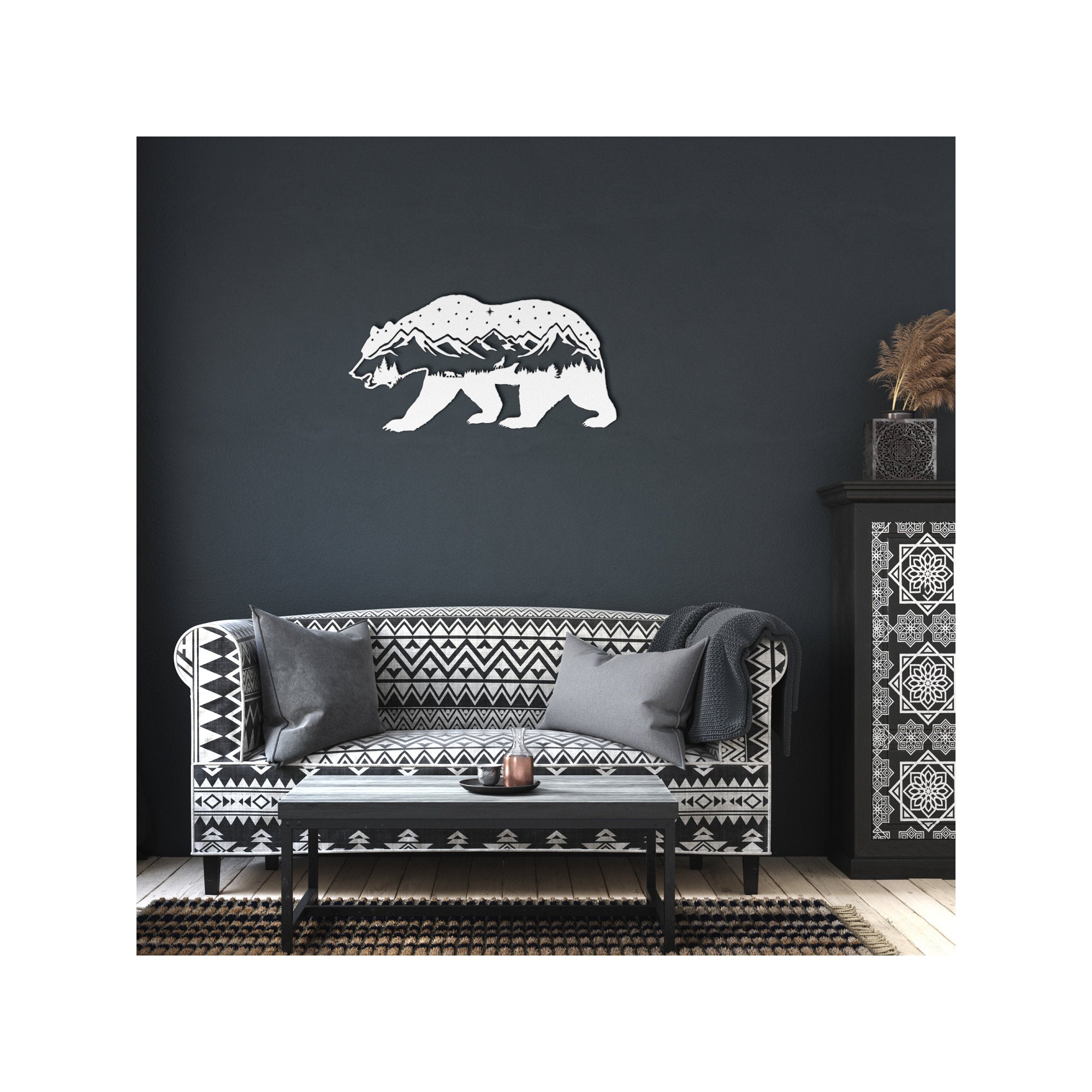 Grizzly Bear Metal Wall Art