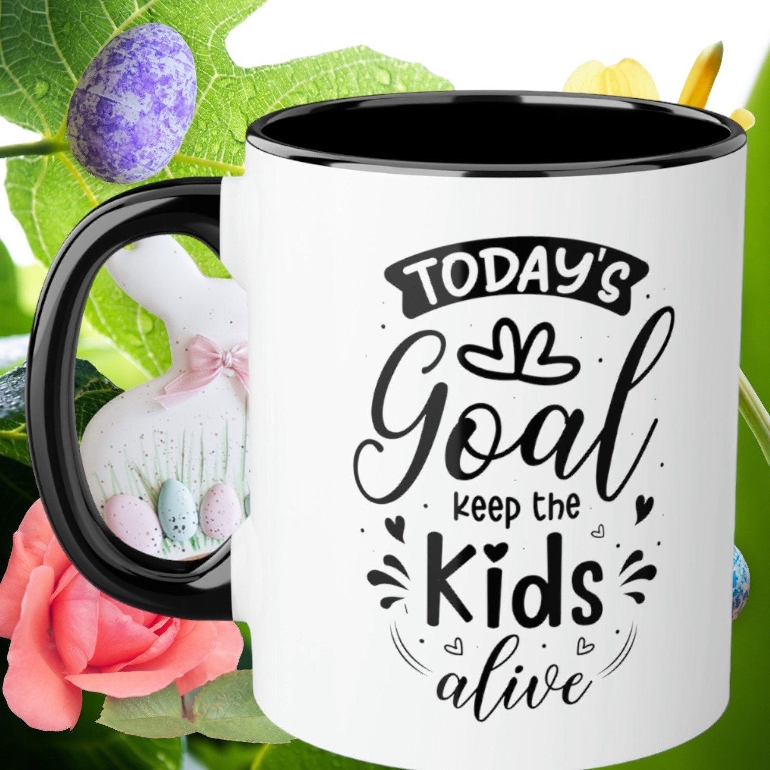 Goal Setting Accent Mugs, 11oz | Keep Kids Alive | New Mom Gift | Baby Shower GIft | Child Safety Awareness