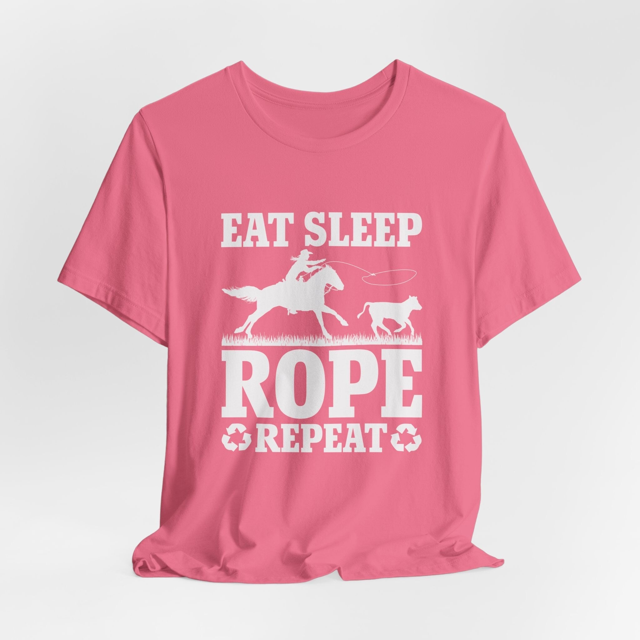 Team Roping Tee Shirt, Eat Sleep Rope Repeat Unisex T-shirt, Rodeo Cowboy Gift, Western Clothing