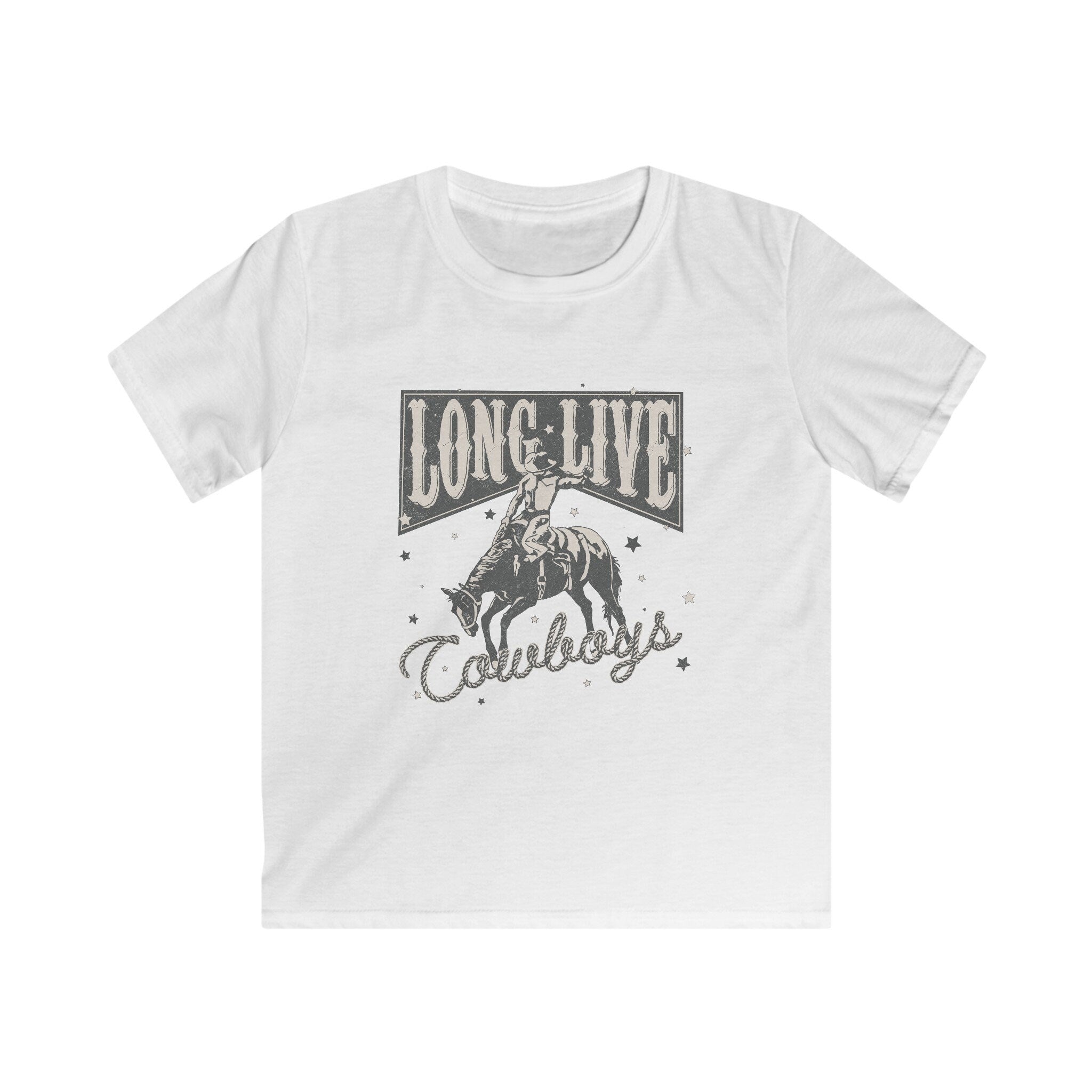 Long Live Cowboys Kids Softstyle Tee | Western Kids Apparel | Cowboy Kids | Cowgirl Kids | Western Birthday | Kids Western Clothes