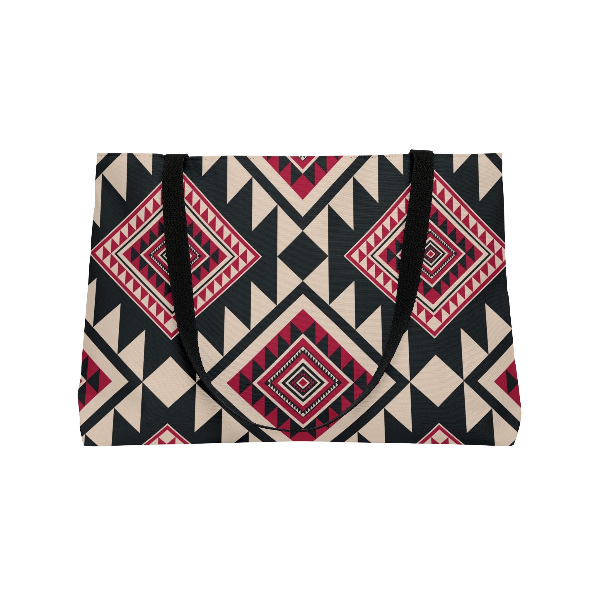 Red Aztec Weekender Tote Bag