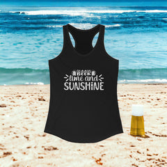 Women's Racerback Tank - Beer Lime and Sunshine