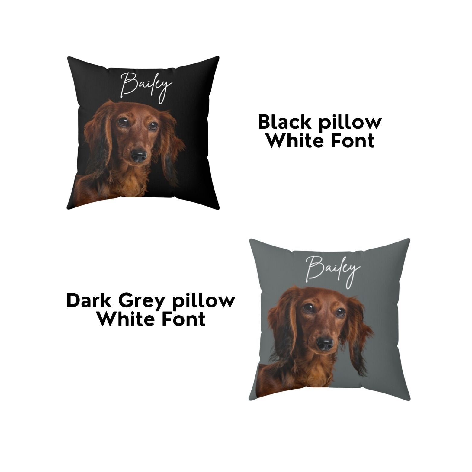 Personalized Dog Photo and Name Pillow