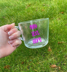 Personalised large glass mug