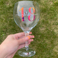 Personalised Birthday Glass